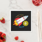 宇宙ロケットからムーンチルドレン誕生日 スタンダードカクテルナプキン (インサイチュ)