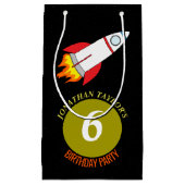 宇宙ロケットからムーンチルドレン誕生日 スモールペーパーバッグ (正面)