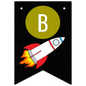 宇宙ロケットからムーンチルドレン誕生日 バンティングフラッグ (第2の旗)