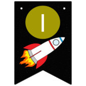 宇宙ロケットからムーンチルドレン誕生日 バンティングフラッグ (第3の旗)