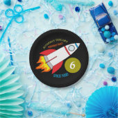 宇宙ロケットからムーンチルドレン誕生日 ペーパープレート (パーティー)