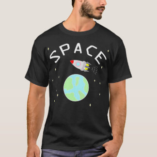 宇宙ロケットとアースアート Tシャツ