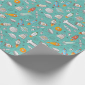 宇宙ロケットのラッピング紙 ラッピングペーパー (角)