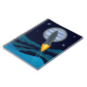 宇宙ロケットの場面 ノートブック (左側)