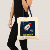 宇宙ロケットの子供たち トートバッグ (正面(商品))