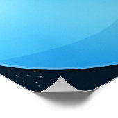 宇宙ロケットの誕生日/パーティー写真用背景 ポスター (角)