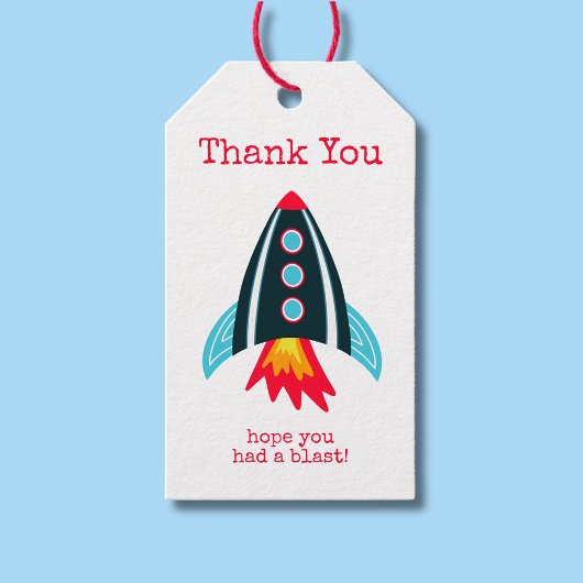 宇宙ロケットサンキューユー誕生日 ギフトタグ
