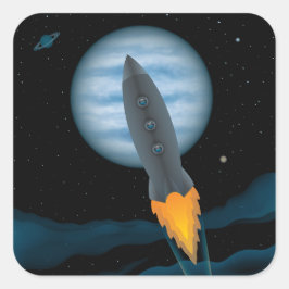 宇宙ロケットシーン スクエアシール
