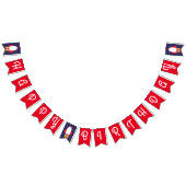 宇宙ロケットスターシップハッピーバースデーバナー バンティングフラッグ (全)