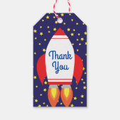 宇宙ロケットスターシップ1歳の誕生日パーティー ギフトタグ (正面)