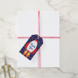 宇宙ロケットスターシップ1歳の誕生日パーティー ギフトタグ