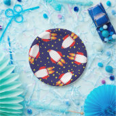 宇宙ロケットスターシップ1歳の誕生日プレート ペーパープレート (パーティー)