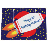 宇宙ロケットスターシップ1歳抱き枕 ラージペーパーバッグ (正面)