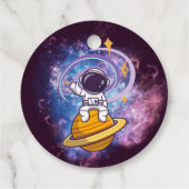 宇宙ロケットテーマパーティーカップケーキトッパー フェイバータグ (裏面)