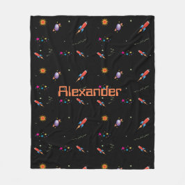 宇宙ロケットボーイズパーソナル フリースブランケット