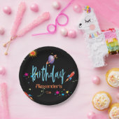 宇宙ロケットボーイズ誕生日 ペーパープレート (パーティー)