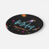 宇宙ロケットボーイズ誕生日 ペーパープレート (アングル)
