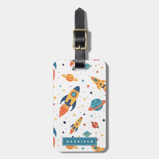 宇宙ロケットラゲージタグ ラゲッジタグ (正面縦)