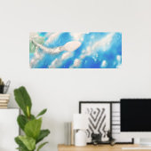 宇宙ロケットリフトオフ打ち上げ。 ポスター (ホームオフィス)