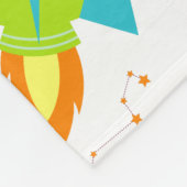 宇宙ロケット宇宙飛行士キッズ フリースブランケット (角)