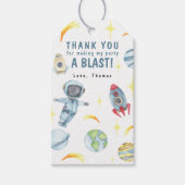 宇宙ロケット宇宙飛行士誕生日パーティー ギフトタグ (正面)