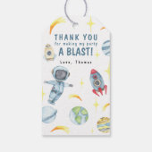 宇宙ロケット宇宙飛行士誕生日パーティー ギフトタグ (裏面)