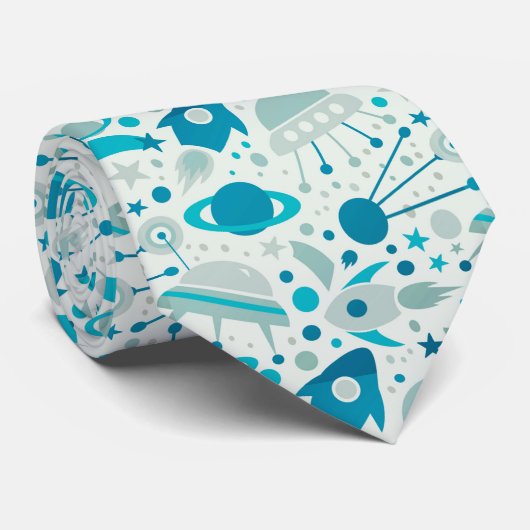 宇宙ロケット惑星ギーク ネクタイ (ロール)