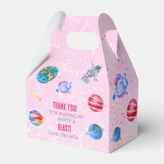 宇宙ロケット惑星ブルーボーイ誕生日賛成 フェイバーボックス (裏面サイド)