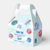 宇宙ロケット惑星ブルーボーイ誕生日 フェイバーボックス (裏面サイド)