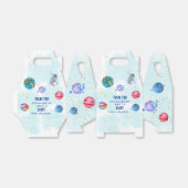 宇宙ロケット惑星ブルーボーイ誕生日 フェイバーボックス (折り畳みなし)