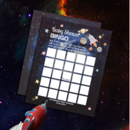 宇宙ロケット惑星ボーイベビーシャワービンゴ