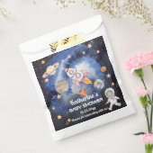 宇宙ロケット惑星ボーイベビーシャワー フェイバーバッグ (封をした状態)