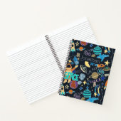 宇宙ロケット惑星星ドードルパーソナライズされた ノートブック (内部)