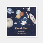 宇宙ロケット惑星紙プレートナプキンス スタンダードカクテルナプキン (正面)