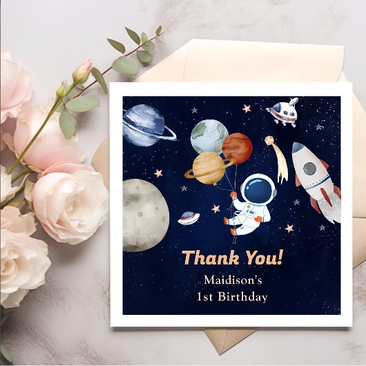 宇宙ロケット惑星紙プレートナプキンス スタンダードカクテルナプキン