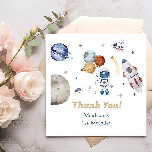 宇宙ロケット惑星紙プレートナプキンス スタンダードカクテルナプキン