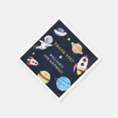 宇宙ロケット惑星紙プレート スタンダードカクテルナプキン (角)