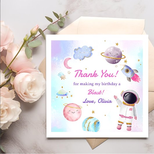 宇宙ロケット惑星紙プレート スタンダードカクテルナプキン