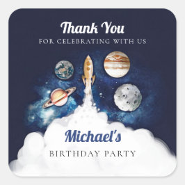 宇宙ロケット惑星銀河系 スクエアシール