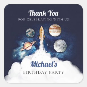 宇宙ロケット惑星銀河系 スクエアシール