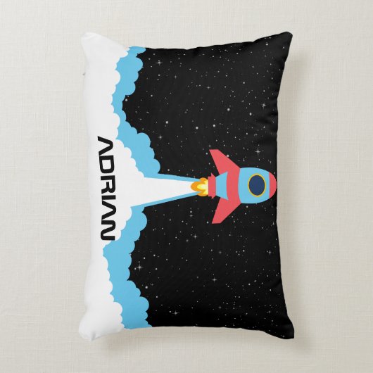 宇宙ロケット打ち上げ名前をカスタムする アクセントクッション (正面(垂直))