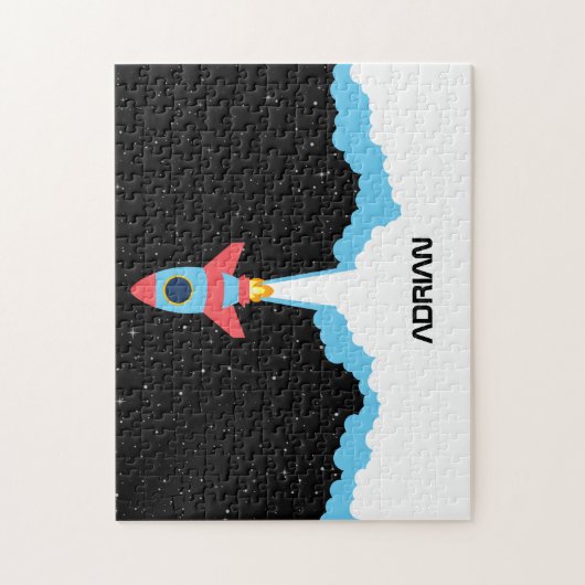 宇宙ロケット打ち上げ名前をカスタムする ジグソーパズル (縦)