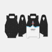 宇宙ロケット打ち上げ子供の誕生日 フェイバーボックス (折り畳みなし)