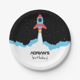 宇宙ロケット打ち上げ子供の誕生日 ペーパープレート