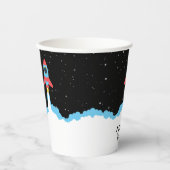 宇宙ロケット打ち上げ子供の誕生日 紙コップ (正面)