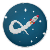 宇宙ロケット打ち上げ宇宙 セラミックノブ (正面)