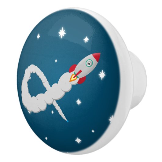 宇宙ロケット打ち上げ宇宙 セラミックノブ (右)