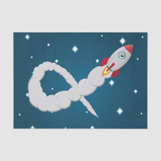 宇宙ロケット打ち上げ宇宙 薄葉紙 (正面)