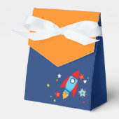 宇宙ロケット海軍とオレンジのギフトの好意ボックス フェイバーボックス (正面サイド)