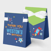 宇宙ロケット海軍と緑のギフトの好意ボックス フェイバーボックス